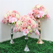 Artificial Flower In Glass Bowl