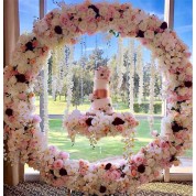 Black And Gold Flower Wall Backdrop