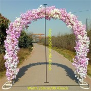 Pink Artificial Flowers In Glass Vase