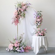 Aqua Lace Burlap Table Runner