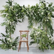 Champagne And Green Wedding Decor