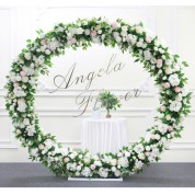 White Wicker Flower Stands