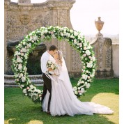 White Wicker Flower Stands