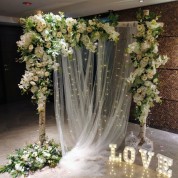 Wedding Arches Woth Lights And Tulle