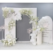 Greenery Wall With Script Letter Flower