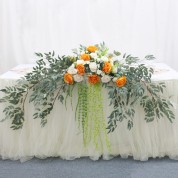 Harvest Blue Pumpkin Table Runner