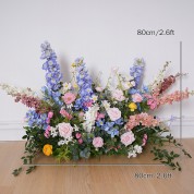 Blue And Purple Flower Arrangements Arch