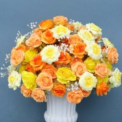 Artificial Flower Arrangements For A Headstone Vase