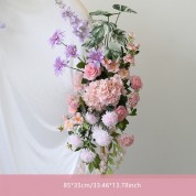 Aqua Lace Burlap Table Runner