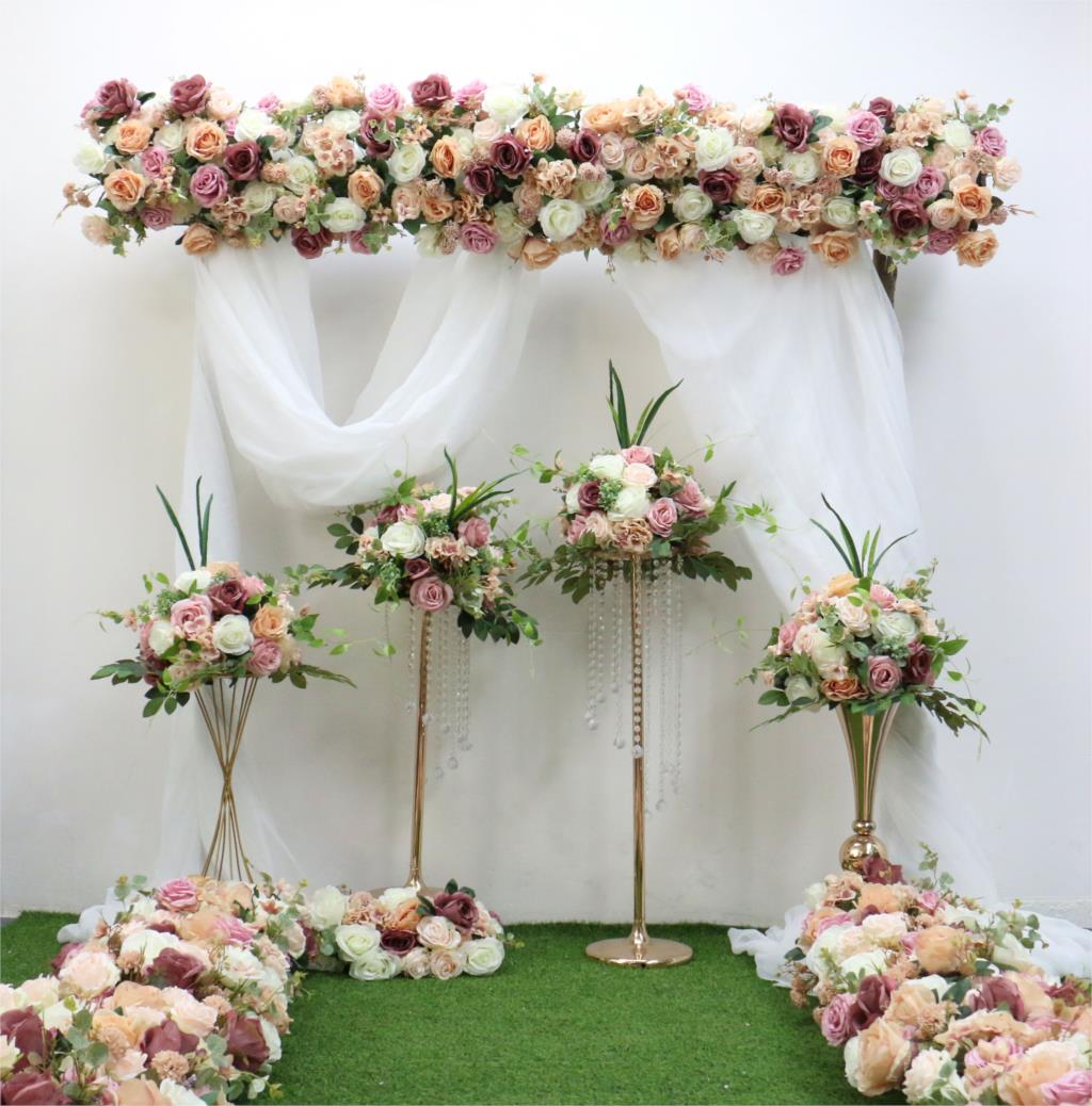 flower arrangments on chandiliers1