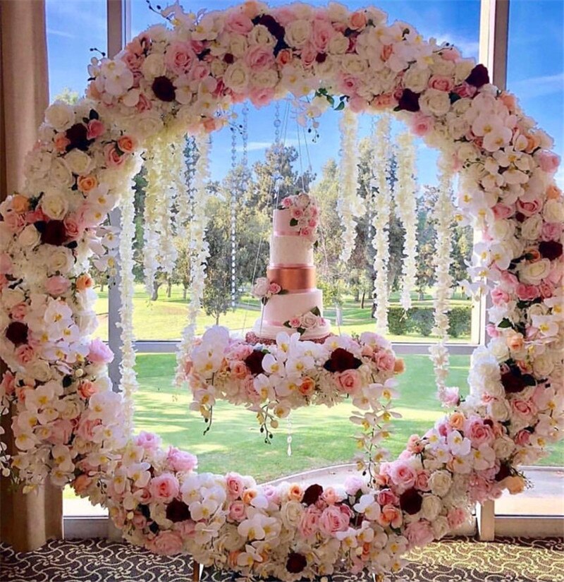 black and gold flower wall backdrop