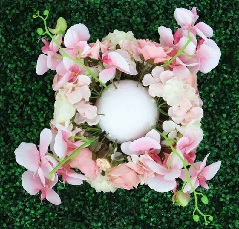 white and green wedding arch7