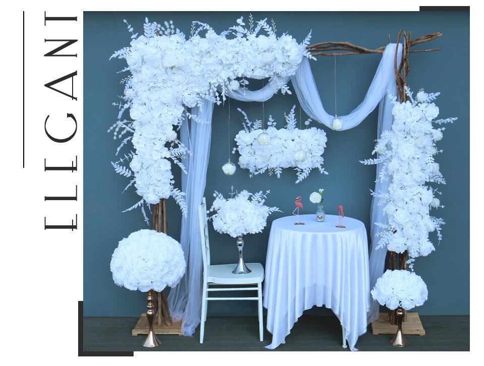 baby blue silver and white wedding decorations3