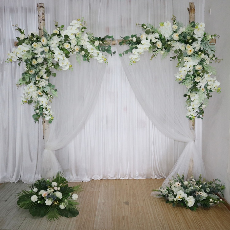 wedding arches woth lights and tulle10