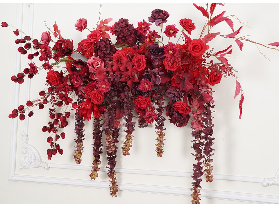 wine red wedding decor7