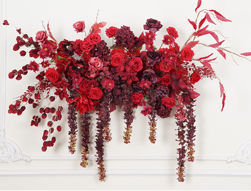 wine red wedding decor3