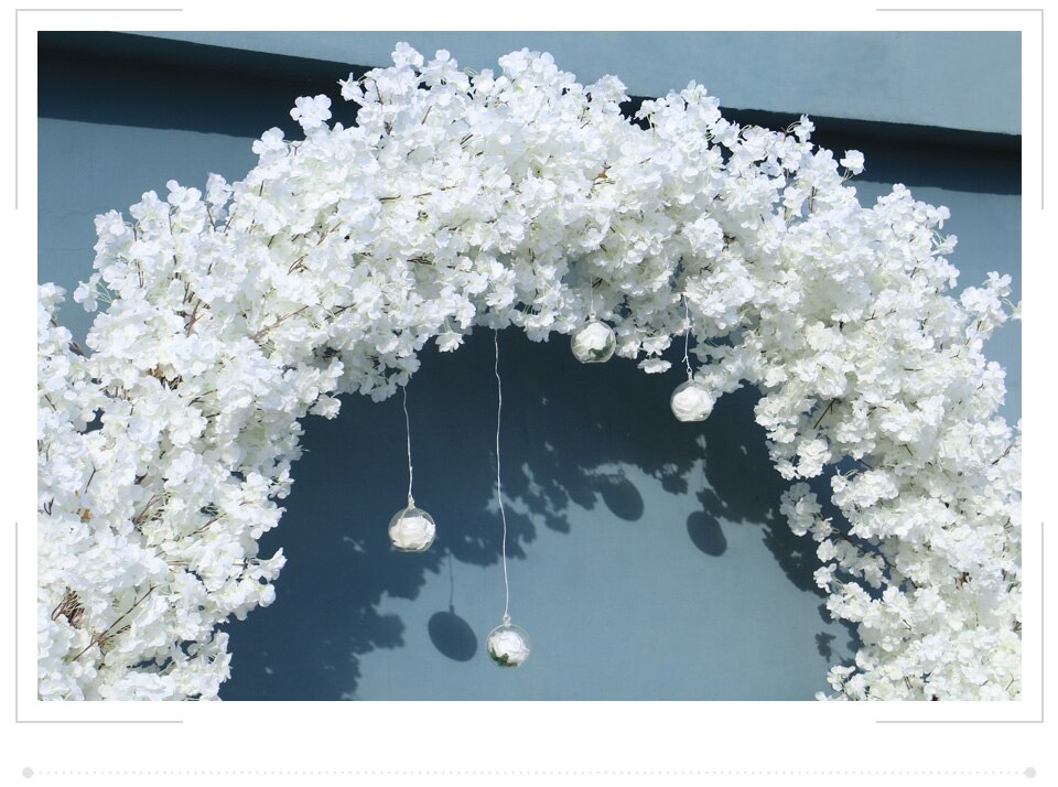 Hanging baskets: Adding a touch of elegance with suspended floral arrangements.