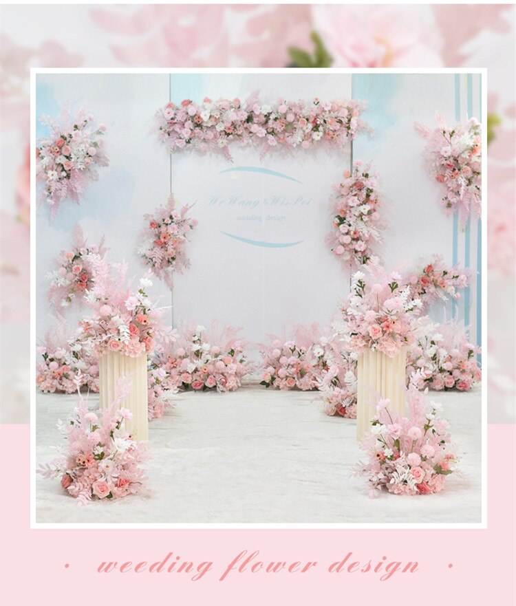 gray and pink wedding decorations1