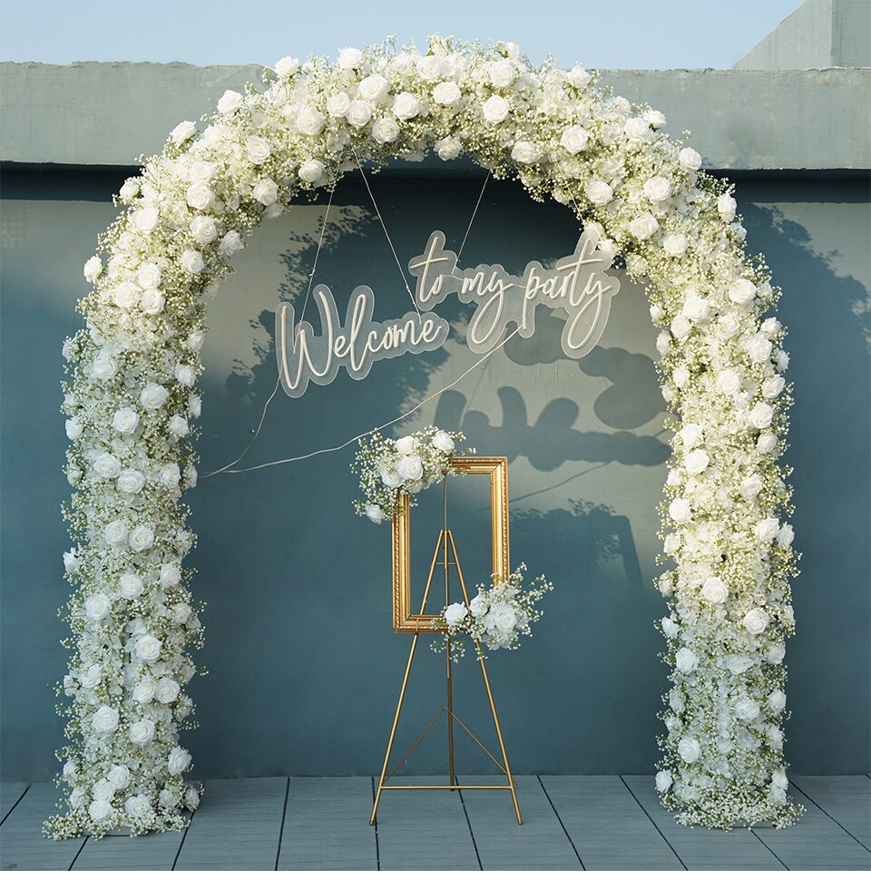 wedding arch flower swag real flowers8