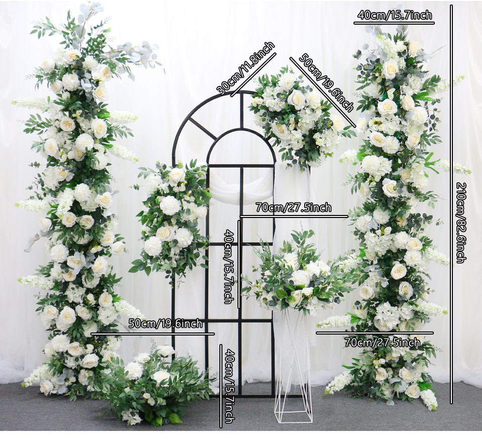 dark green and white wedding decor2