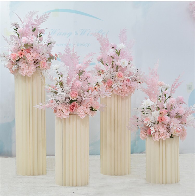 gray and pink wedding decorations8