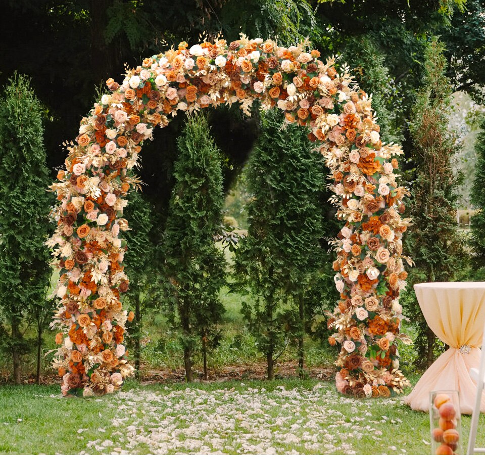 Gothic-inspired formal attire for a wedding ceremony