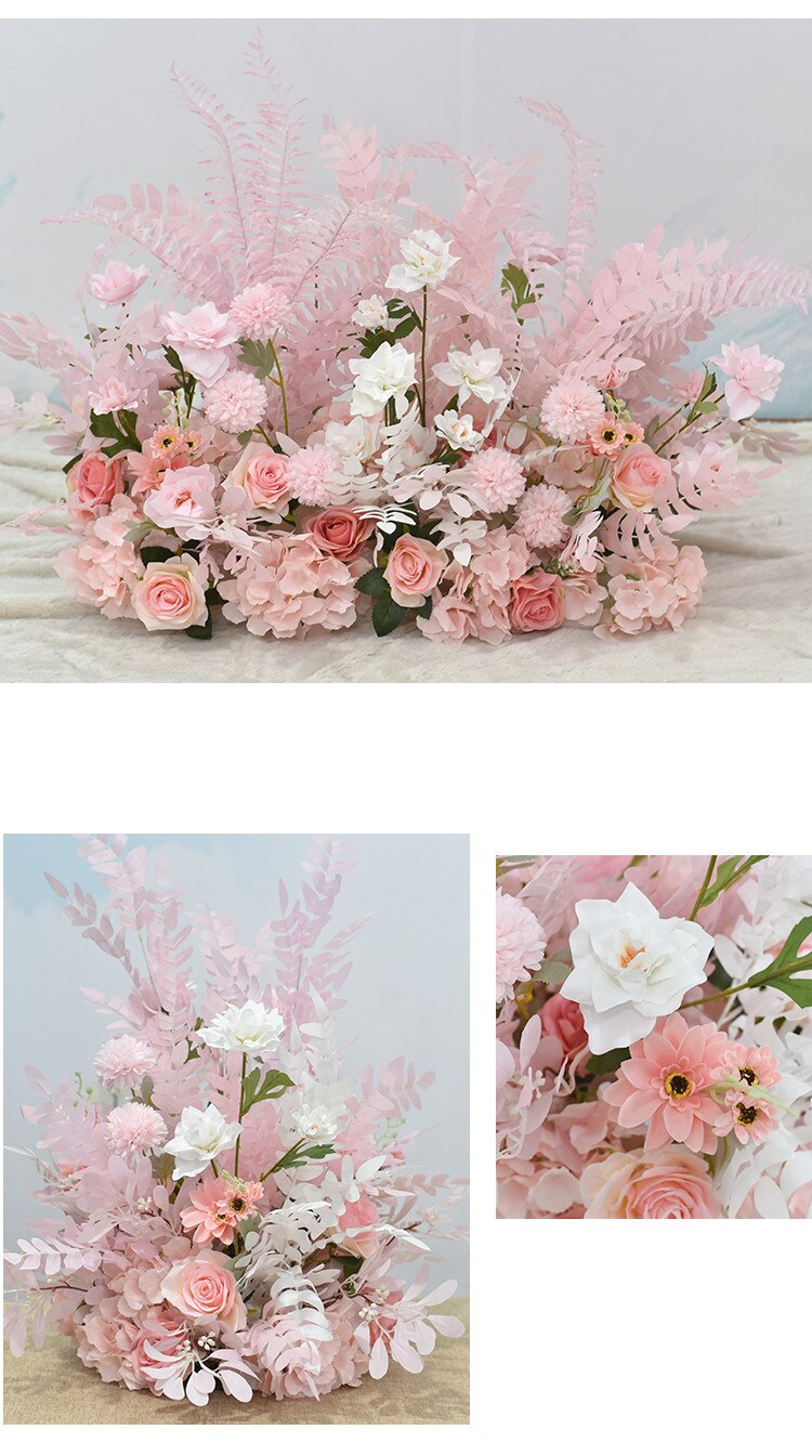 gray and pink wedding decorations7