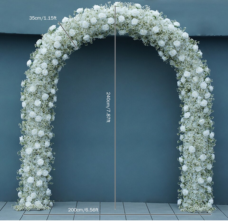 wedding arch flower swag real flowers4