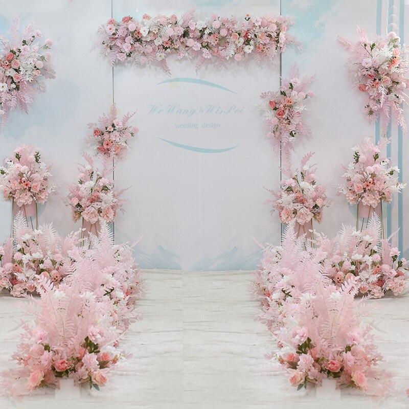 gray and pink wedding decorations10