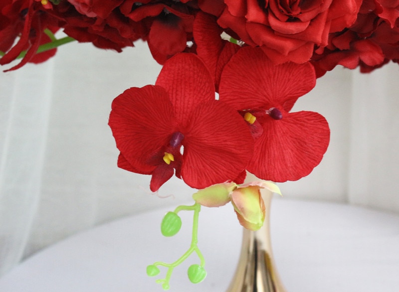 artificial flower in glass bowl10