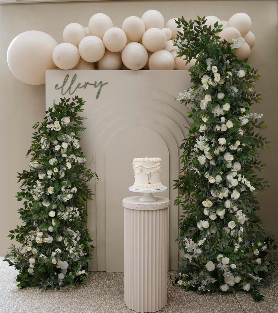 orange head table decorations for fall wedding