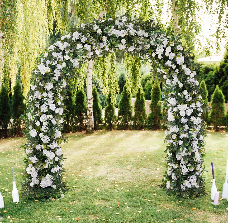 faux lemon and flower arrangement