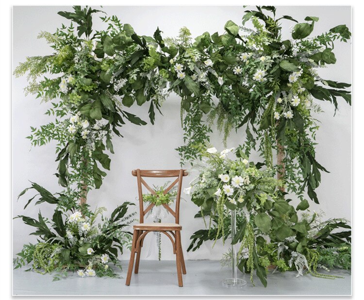 champagne and green wedding decor2