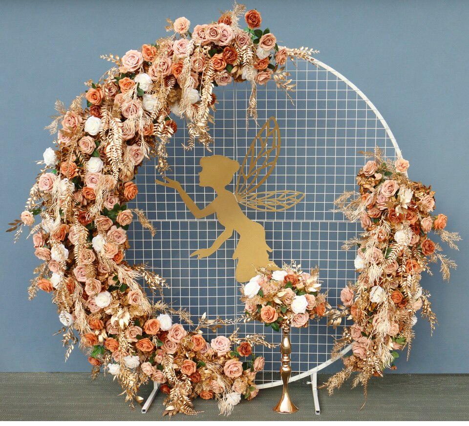 gold wedding arch frame10