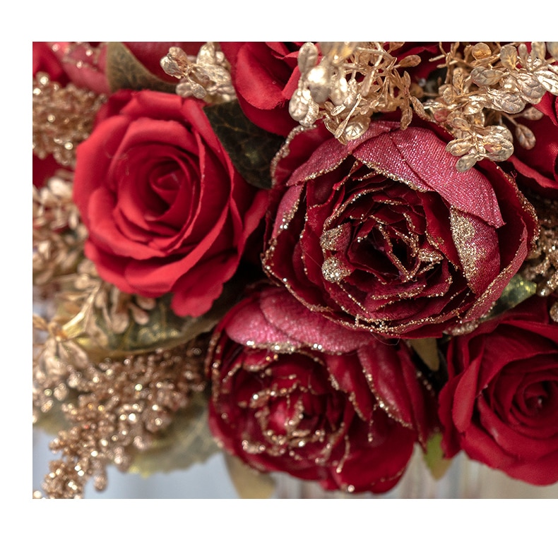 burlap table cloths flowers3