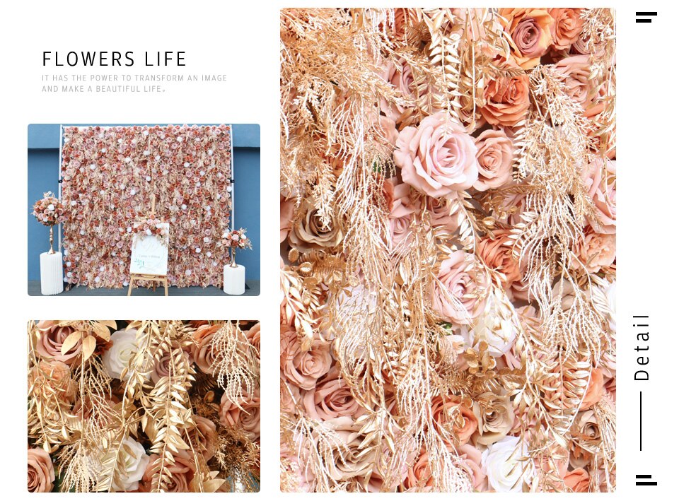 coral gold and white wedding decor2