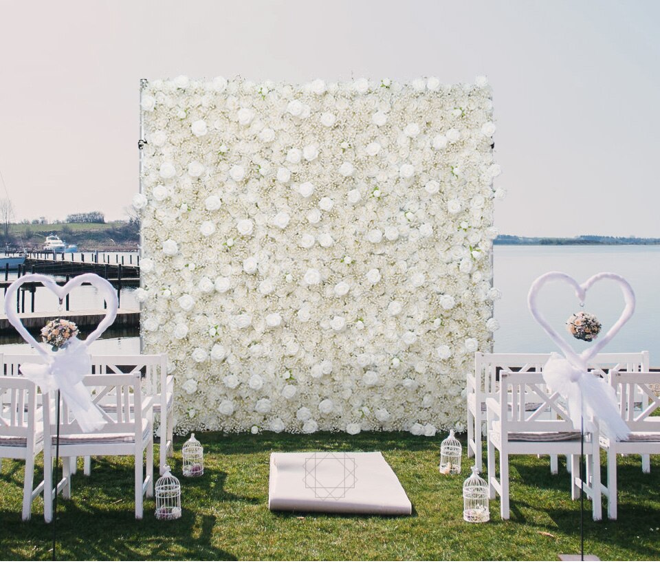 large dried flower arrangements in vases